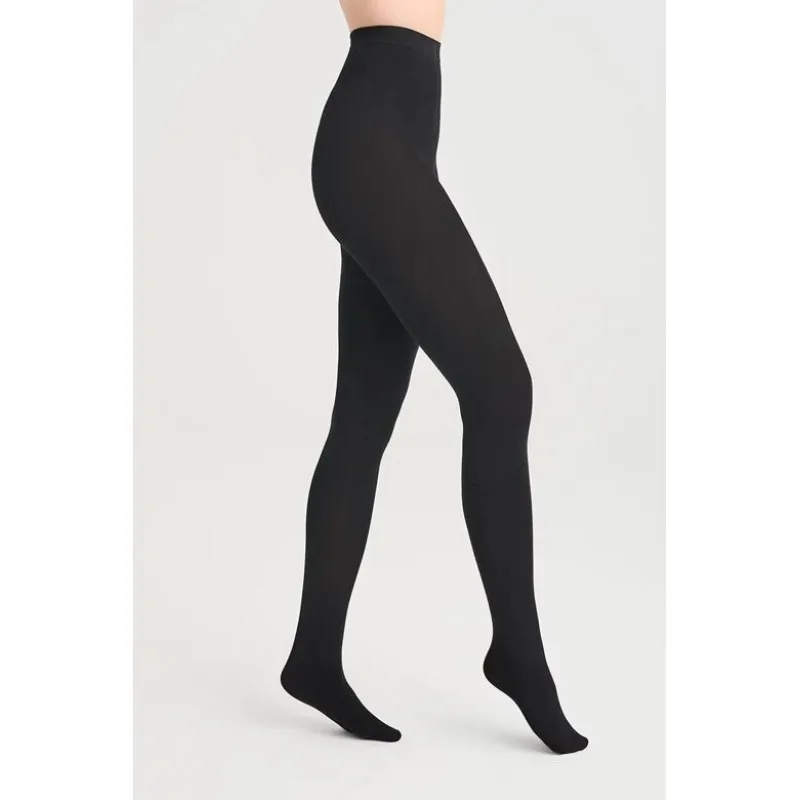 Vlnené pančucháče ARCTIC WOOL čierne 200 DEN S/M