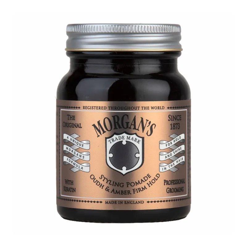 Pomáda s vôňou agarového dreva MORGANS Oudh & Amber Firm hold pomade 100 g