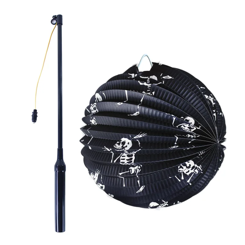 Rappa Lampion kostra 25 cm so svietiacou paličkou 39 cm