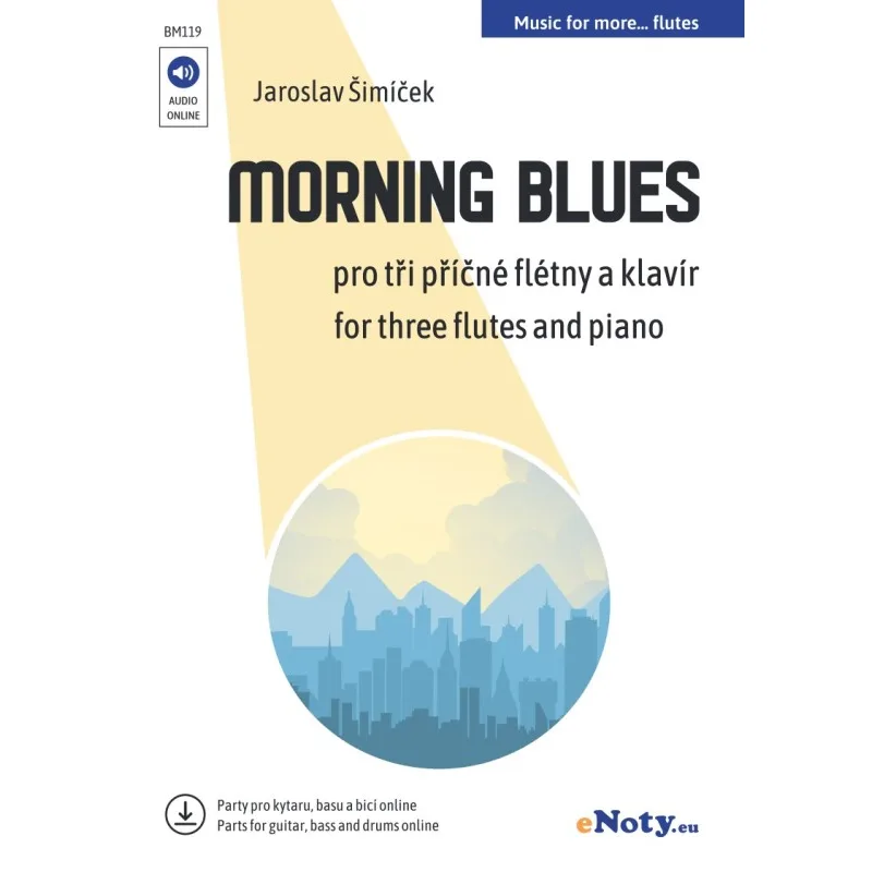 eNoty Morning Blues pro tři příčné flétny a klavír + audio online