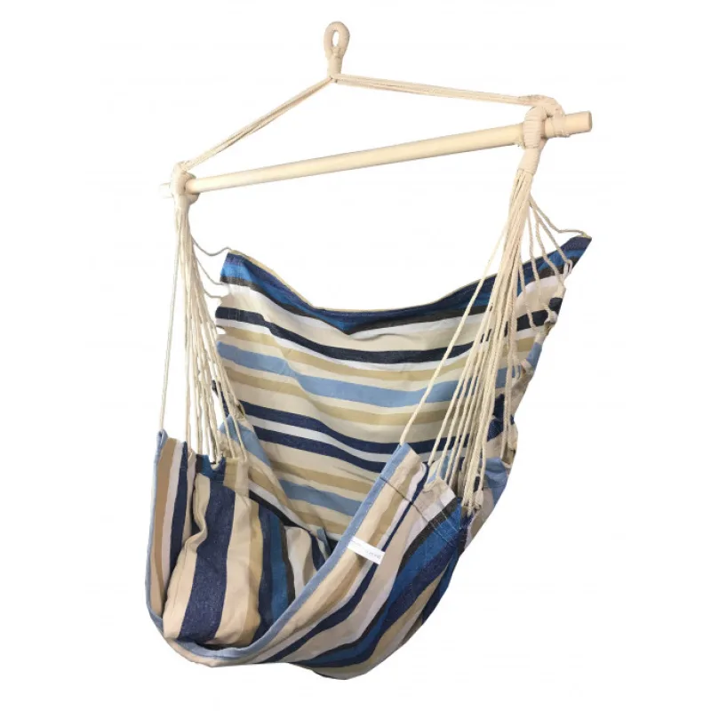 Sedco Závěsné houpací křeslo Swing, Béžovo-modré, 100 kg