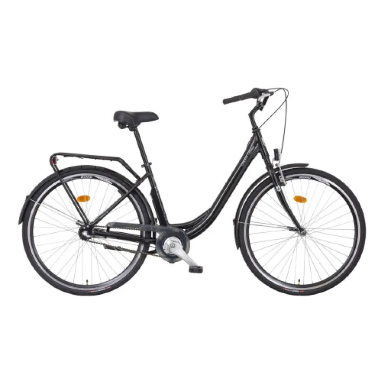 Liberty Jízdní kolo Strada 7spd. NEXUS 28" 2026 černo-bílé, Přední vidlice Odpružená