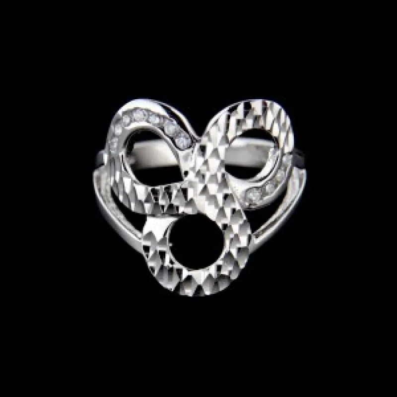 Strieborný prsteň s kameňom KA R665, 54