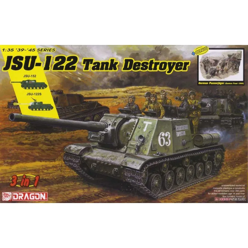 Dragon Model Kit military 6787 - JSU-122 Tank Destroyer (3 in 1) (1:35)