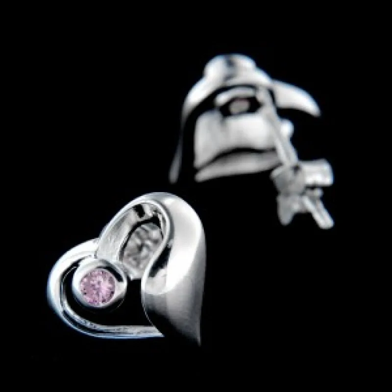 Strieborné náušnice na puzety KA E084