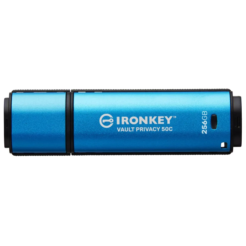 Kingston Ironkey Vault Privacy 50C/256GB/USB 3.2/USB-C/Modrá IKVP50C/256GB