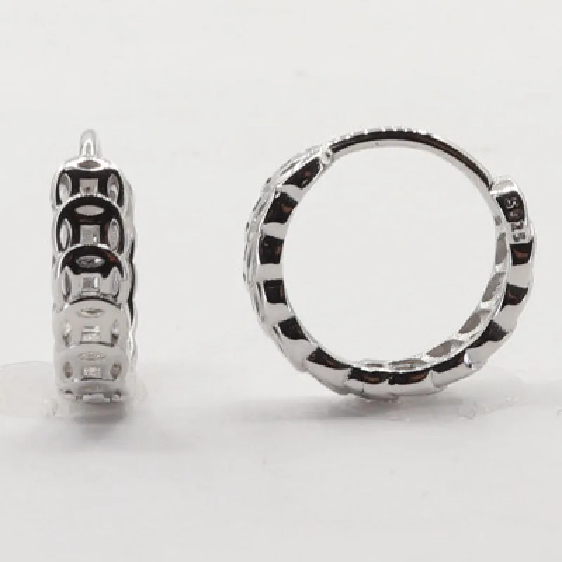 Strieborné náušnice krúžky KA E4428