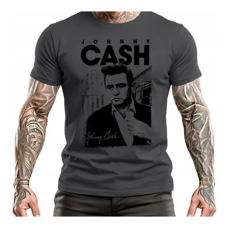 Johnny Cash - Signature Portrait (Anthracite) (tričko)