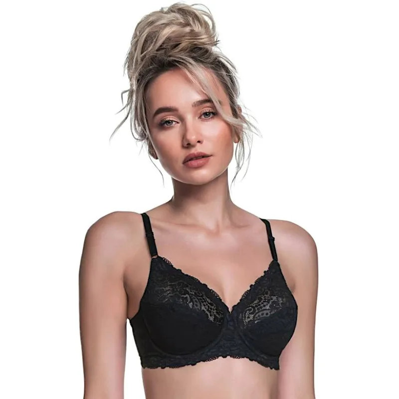 Soft čipkovaná podprsenka Compliment čierna 75C