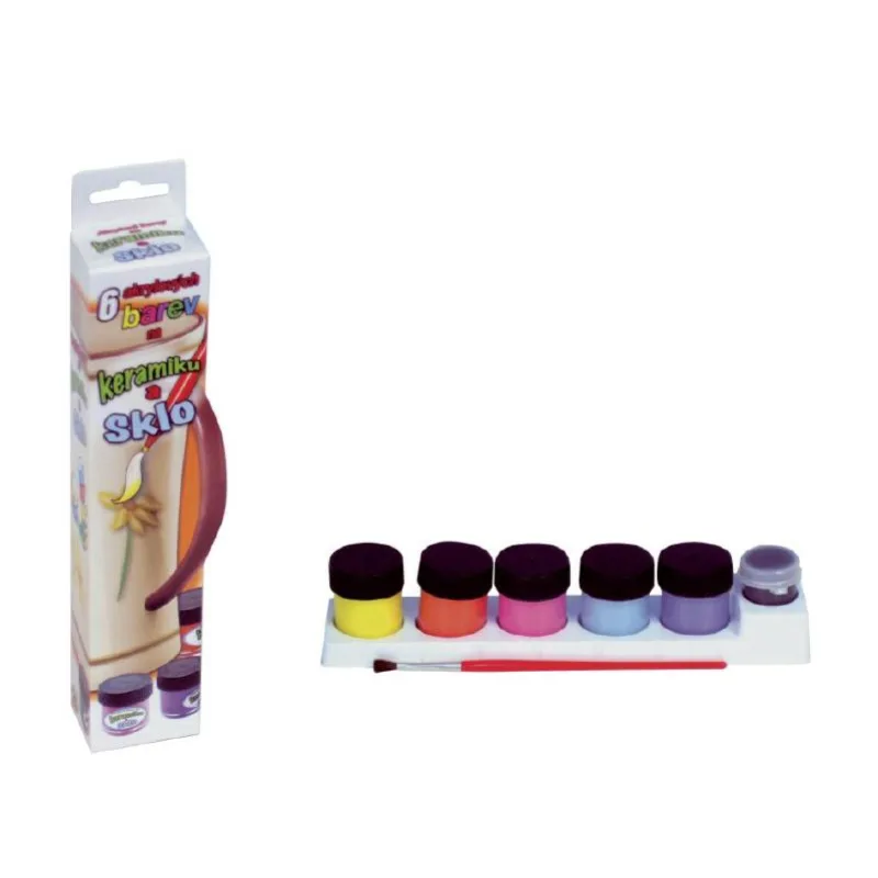 SMT Creatoys Farby na keramiku a sklo 6ks v krabičke 5x21cm