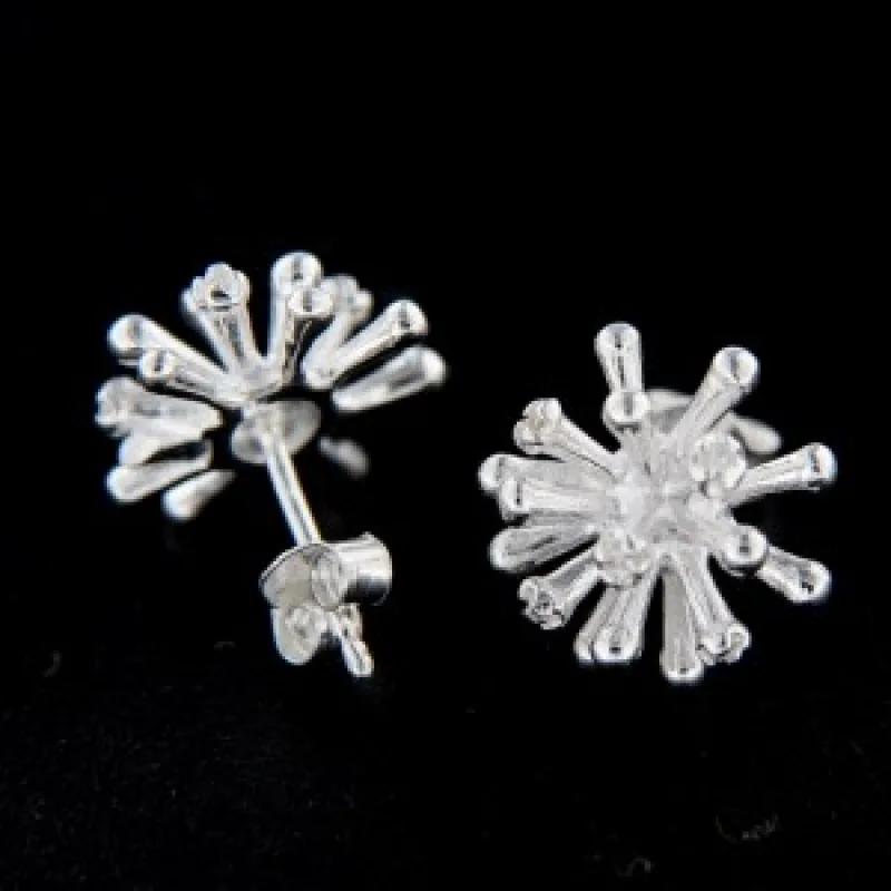 Strieborné náušnice na puzety KA E463