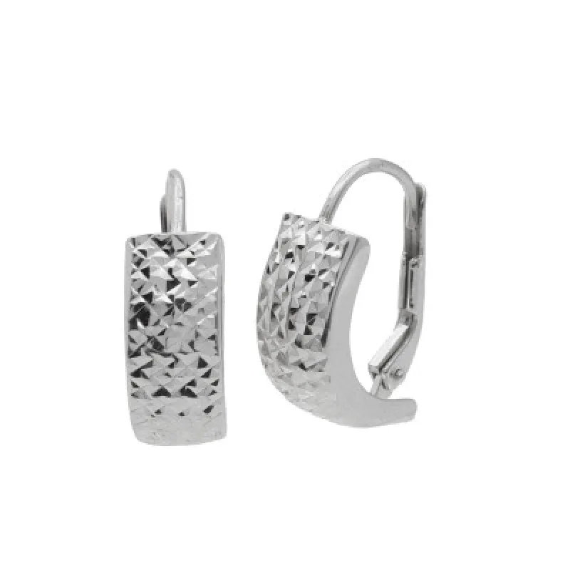 Zlaté náušnice z bieleho zlata na patent KA EPC149452W, 1.75 g, 1.75 g