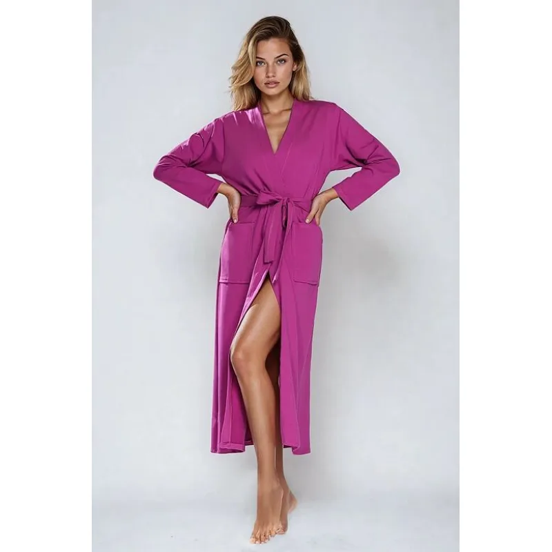 Bavlnený župan Melissa fuchsiový M