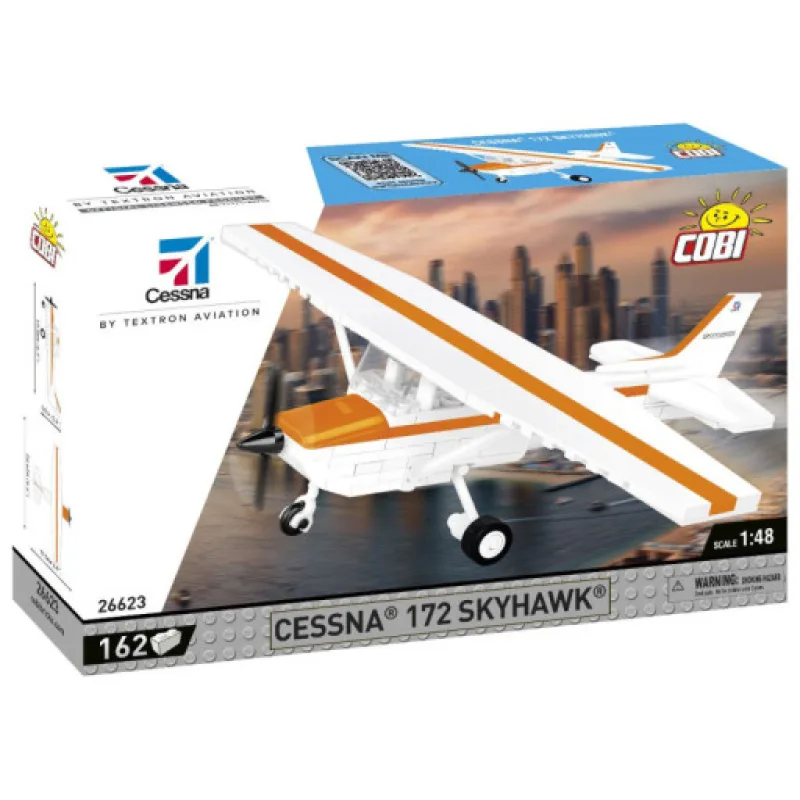 Cessna 172 Skyhawk, bílá, 1:48, 162 kostek