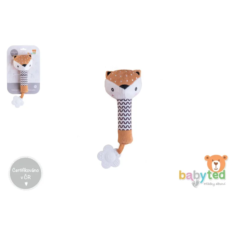 babyted Srneček babyted Pískátko/kousátko plyš 25cm na kartě v sáčku 0m+