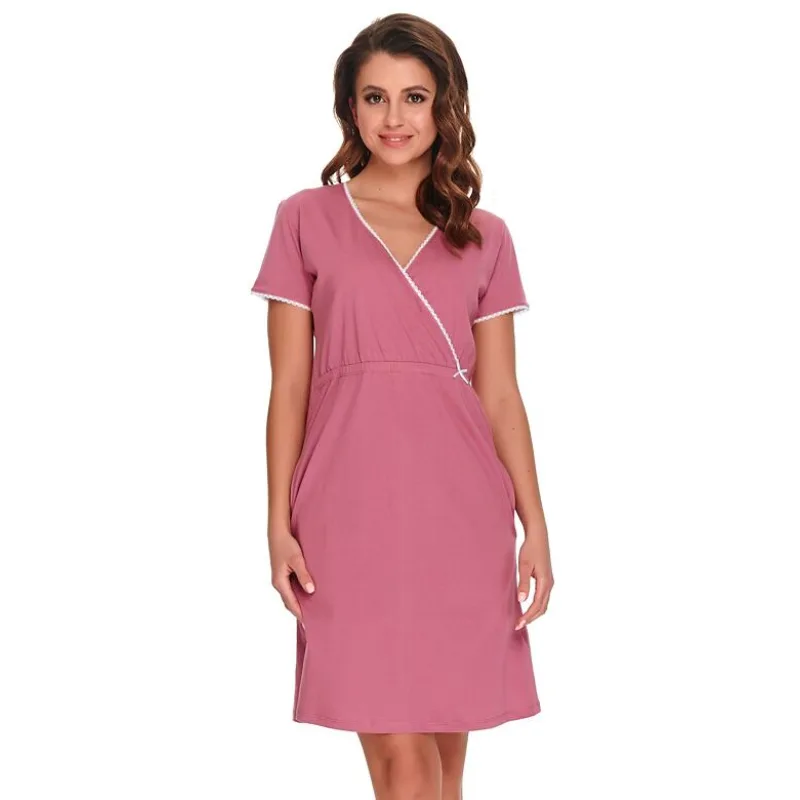 Nočná košeľa Heidi ružová bavlna organic XL