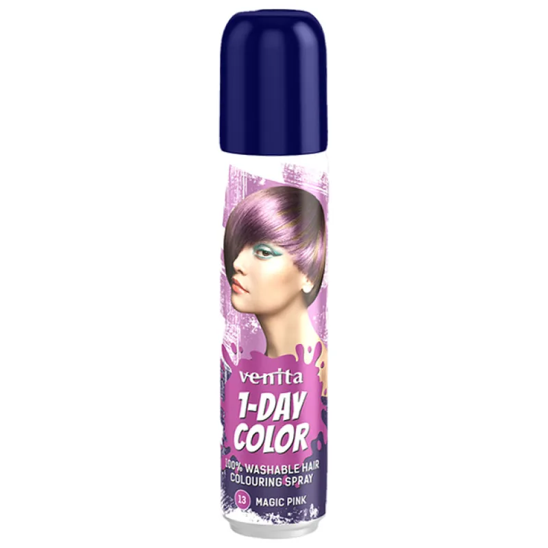 VENITA 1-DAY Colouring Spray 13 MAGIC PINK - farebný sprej na vlasy 50ml - ružovo fialový