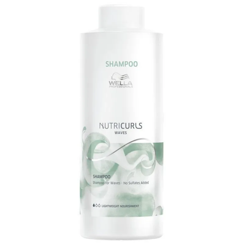 WELLA Nutricurls Waves Shampoo Lightweigh 1000ml - šampón pre vlnité vlasy bez sulfátov
