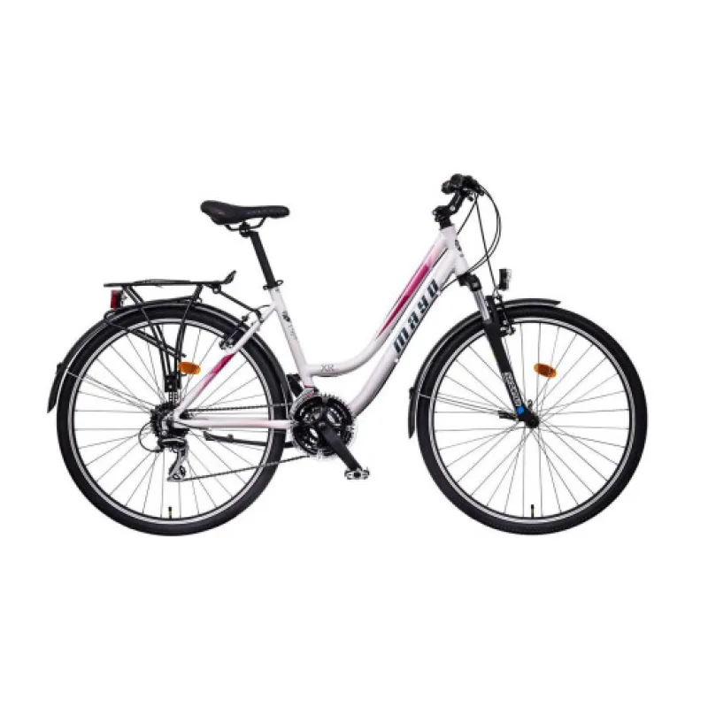 Mayo XR Basic Lite Trek Low Dámské trekové kolo, bílo-růžové
