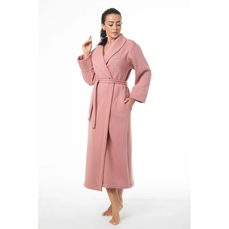 Zateplený bavlnený župan Ember ružový XXL