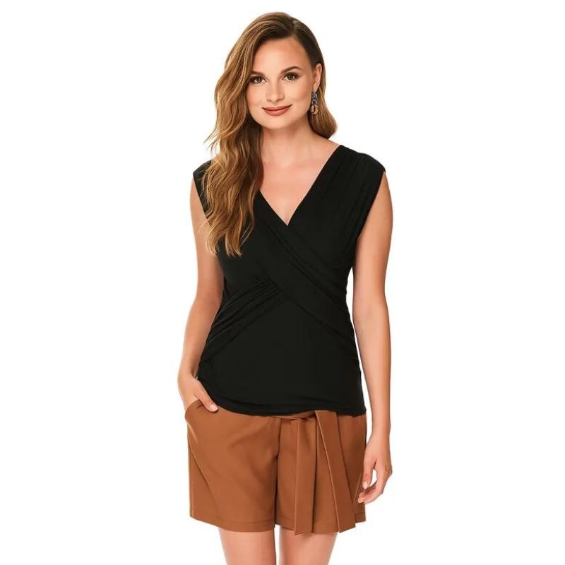 Luxusné materské tričko Barray čierne S