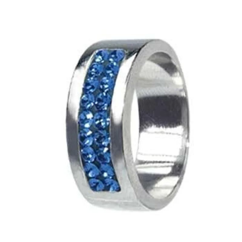 Prsten RSSW01 sapphire s krystaly Swarovski Elements TRIBAL RSSW01 SAPPH, 52