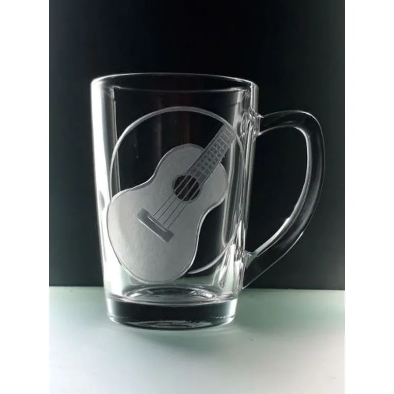 DaMirs Hrnek skleněný - ukulele (250ml)