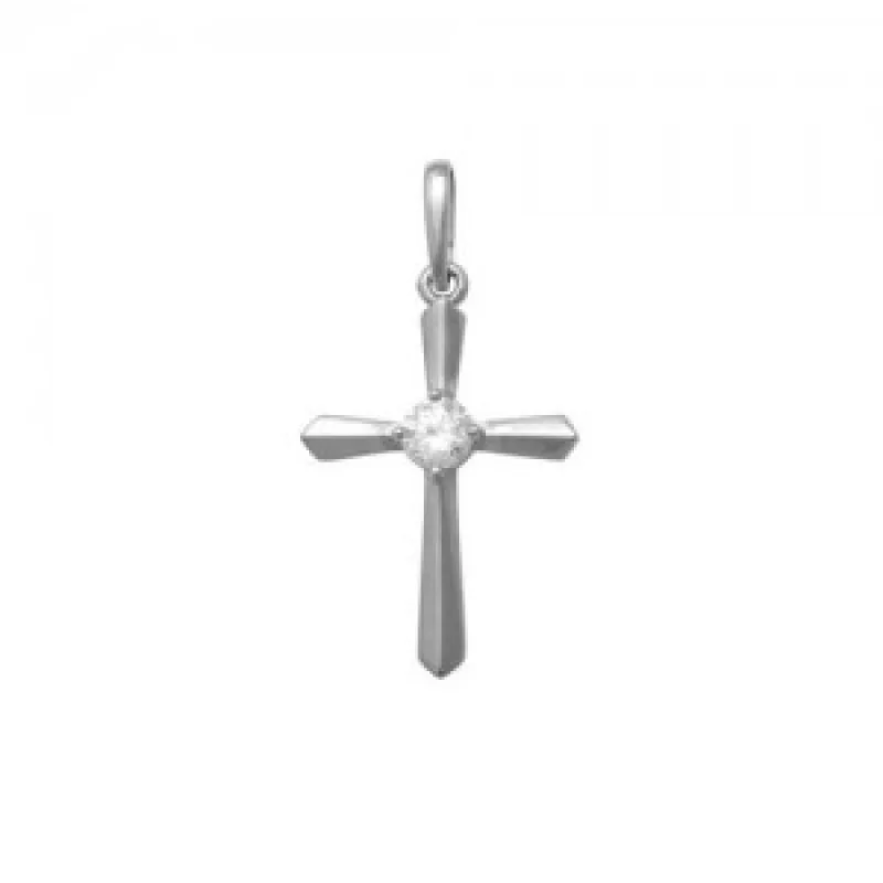 Zlatý prívesok krížik z bieleho zlata KA 8221W, 0.4 g, 0.40 g