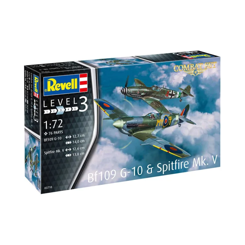 Revell Plastic Modelkit lietadla 03710 - Bf109G-10 & Spitfire Mk.V (1:72)