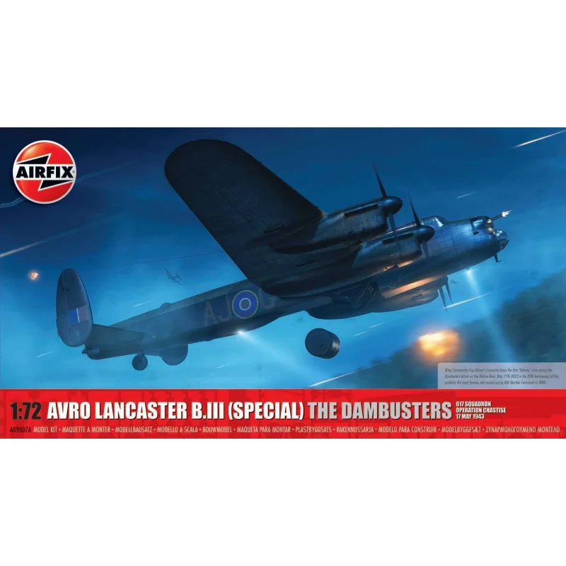 Airfix Classic Kit lietadlo A09007A - Avro Lancaster B.III (ŠPECIÁL) 'THE DAMBUSTERS' (1:72)