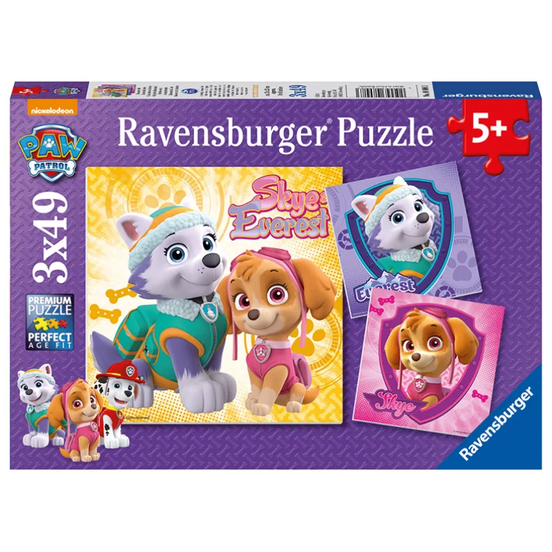 Ravensburger puzzle Tlapková Patrola 3x49 dielikov