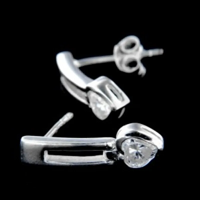 Strieborné náušnice na puzety KA E080