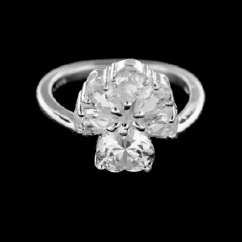 Strieborný prsteň s kameňom KA R345, 53