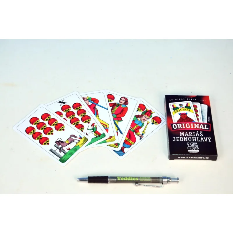 Hrací karty, s.r.o. hracie karty, s.r.o. Mariáš jednohlavý spoločenská hra karty v papierovej krabičke 6x11cm