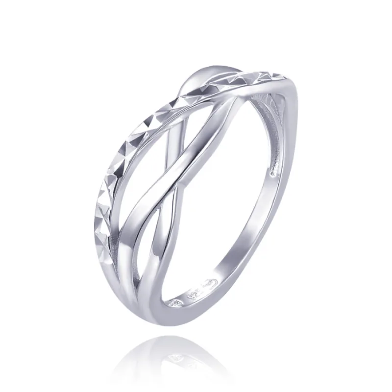 Strieborný diamantový prsteň MINET JMAS0261SR, 55, 2.50 g