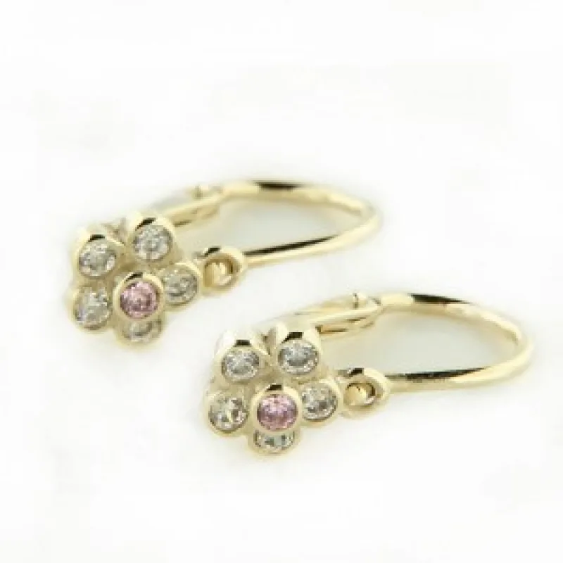 Zlaté detské náušnice zo žltého zlata KA 35005P, 0.9 g, 0.90 g