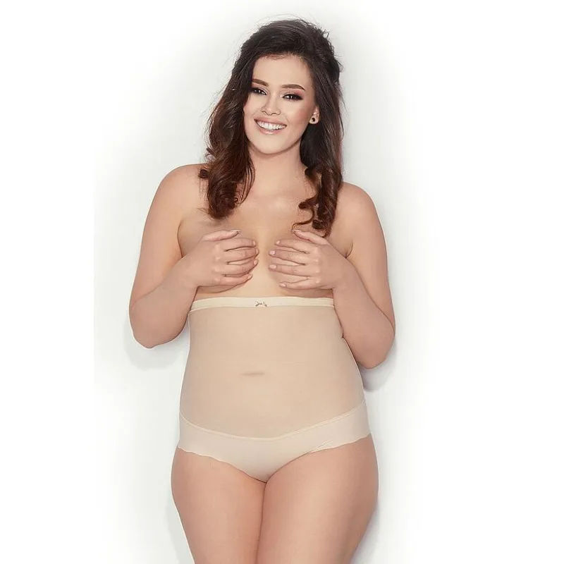 Rozopínacie sťahovacie nohavičky Glam Plus béžové 4XL