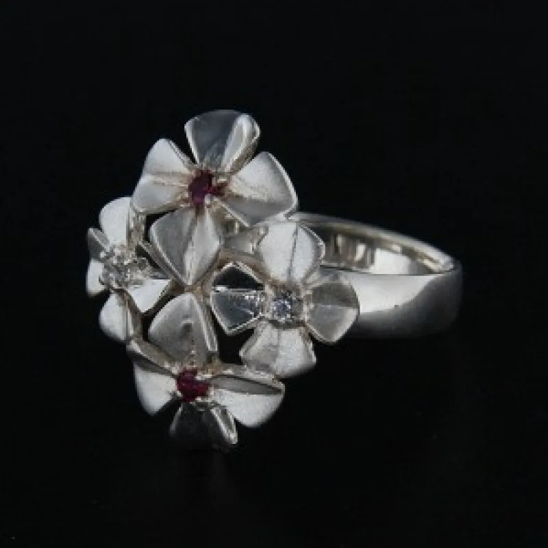 Strieborný prsteň s kameňom KA R196, 52