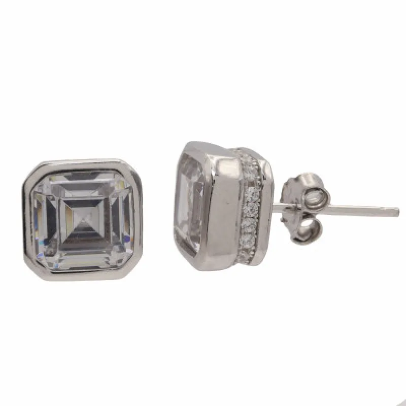 Strieborné náušnice na puzety KA E3599