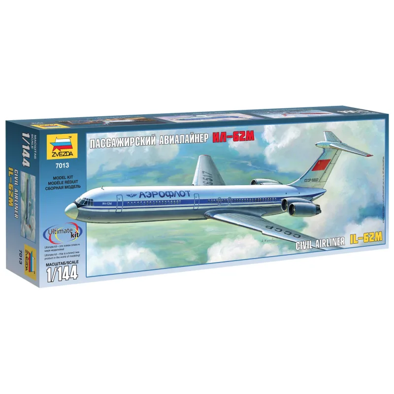 Zvezda Model Kit lietadlo 7013 - Ilyushin IL-62M (1:144)
