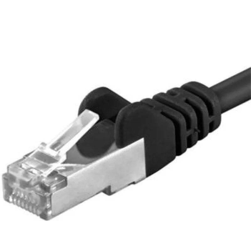 Premiumcord Patch kabel CAT6a S-FTP, RJ45-RJ45, AWG 26/7 1,5m, černá sp6asftp015C