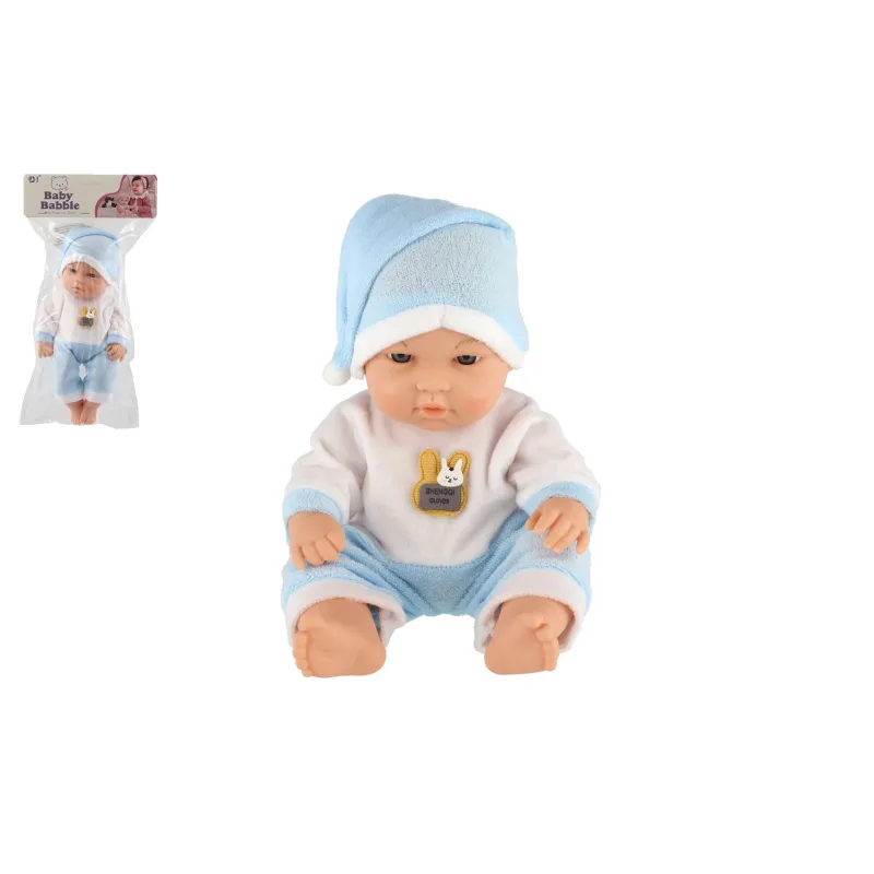 Teddies Bábika bábätko plast 30cm pevné telo v sáčku