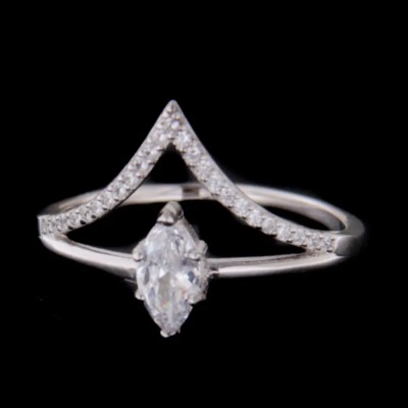 Strieborný prsteň s kameňom KA R2507, 52