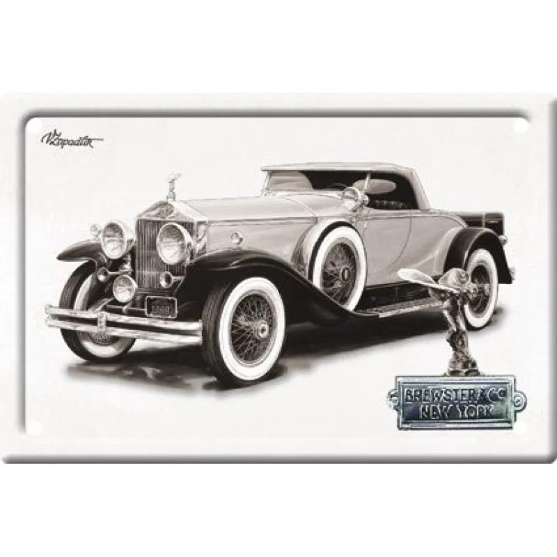 Plechová cedule Royce Phantom I, 150 x 100 mm