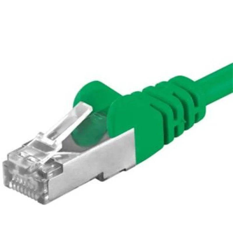 Premiumcord Patch kabel CAT6a S-FTP, RJ45-RJ45, AWG 26/7 0,5m, zelená sp6asftp005G