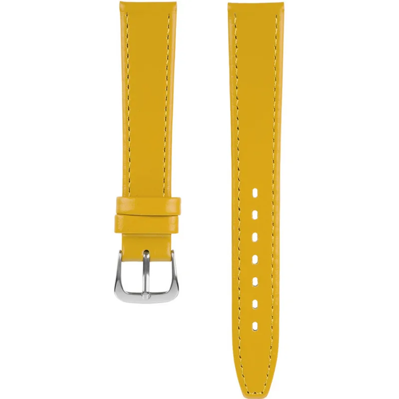 Kožený remienok na hodinky 12 mm žltý PACIFIC W01-10-12