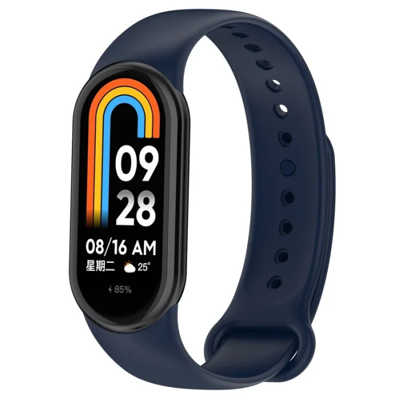 Silikonový řemínek pro Xiaomi Mi Band 8 - Tmavě modrý ESES 1530003642