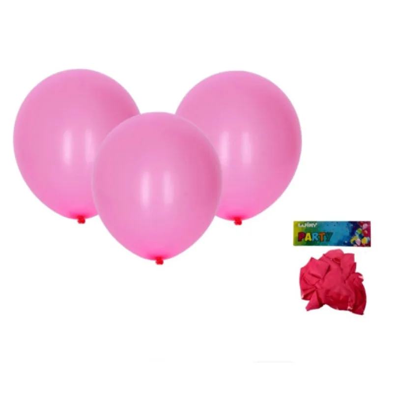 Balónek nafukovací 30cm - sada 10ks, růžový