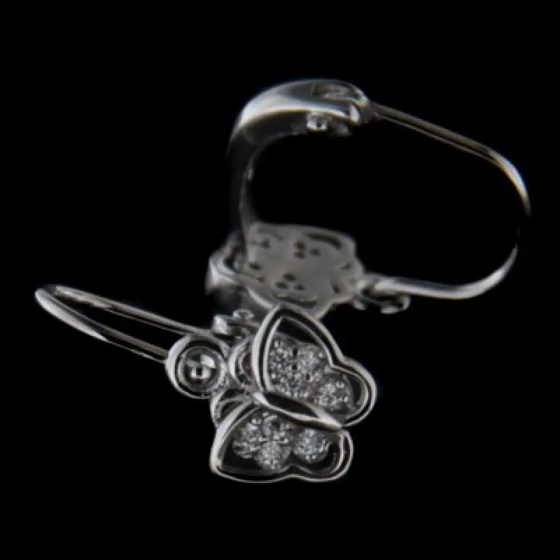 Strieborné náušnice s klasickým zapínaním KA E2838 W