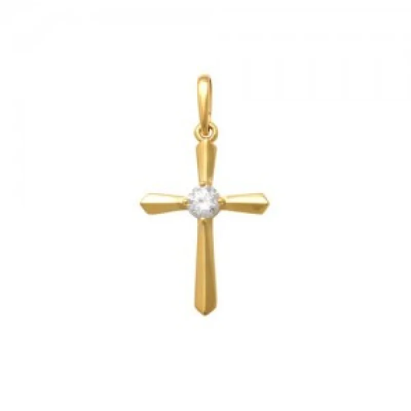 Zlatý prívesok krížik zo žltého zlata KA 8221, 0.35 g, 0.35 g